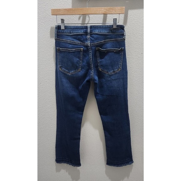 Pilcro and the Letterpress Womens Distressed Dark Wash Script Skinny Jeans Sz 25 - Picture 2 of 10